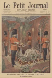 La reine Victoria exposée en chapelle ardente à la chapelle Saint-Georges, Windsor